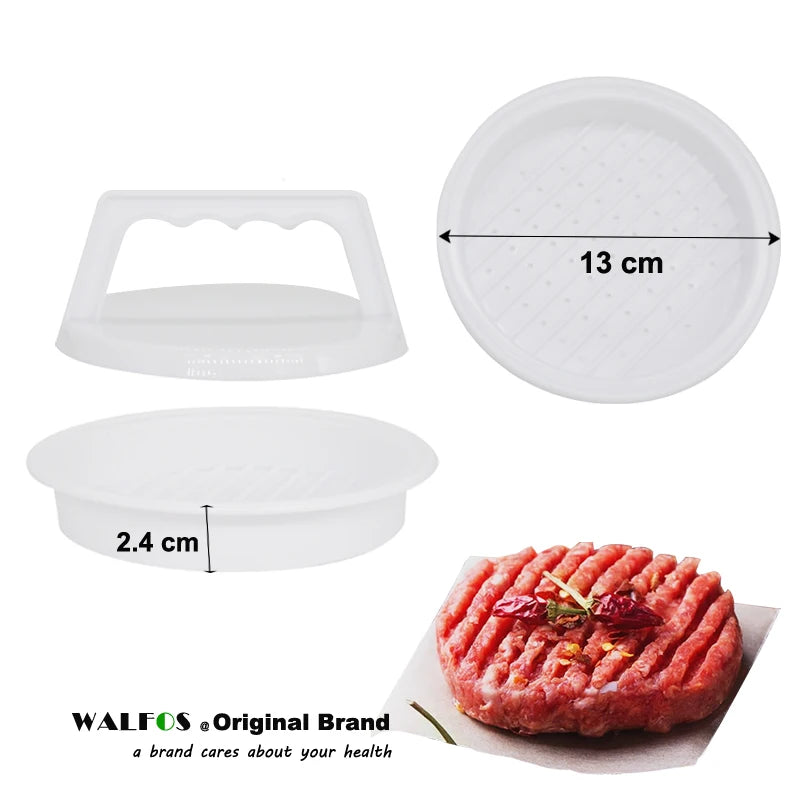 1 Set DIY Hamburger Meat Press Tool Patty Makers Meat Burger Maker Mold Food-Grade Plastic Hamburger Press Burger Maker - Walfos® Kitchenware
