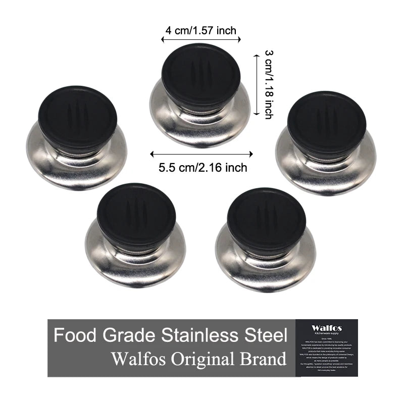 2Pcs/Set Lid For Cookware Pot Saucepan Kettle Lid Cookware Saucepan Kettle Lid Replacement Knobs Cover Holding Handles Pan Part - Walfos® Kitchenware