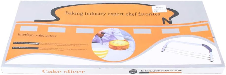 Ejoyous Cake Cutter Leveller, Stainless Steel 3 Wire Slicer for Perfect Cake Cutting Adjustable Cake Leveller Cutting Wire Leveller, for Birthday Layer Cake Ideal Kitchen Baking Tool