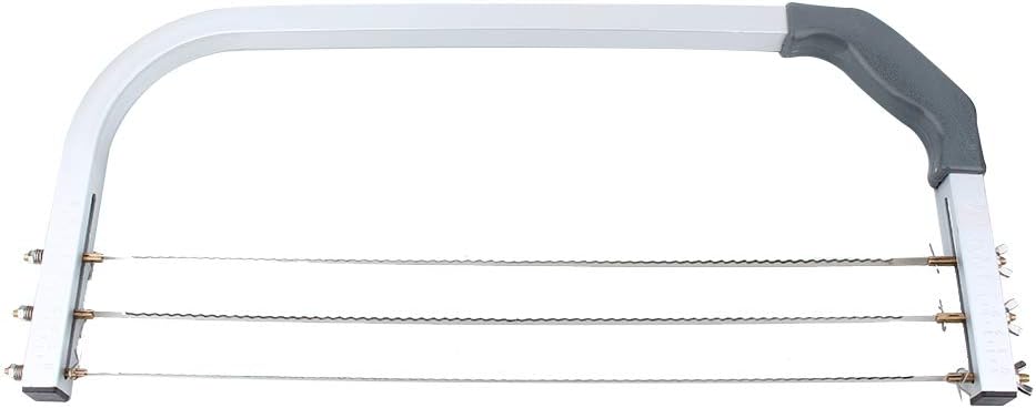 Adjustable Cake Slicer, Stainless Steel 3- Wires Cake Cutter and Leveler Layer Cakes Baking Tool for 20in Cake 20.5x8.7in