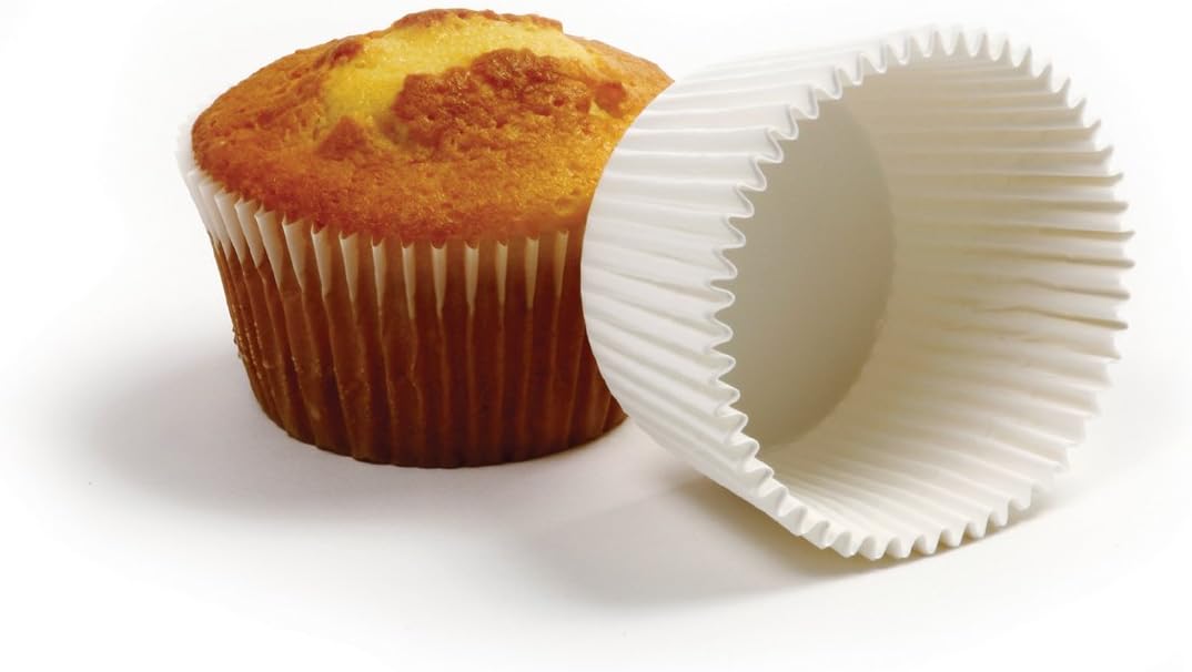 Norpro Giant Muffin Cups, White, Pack of 48