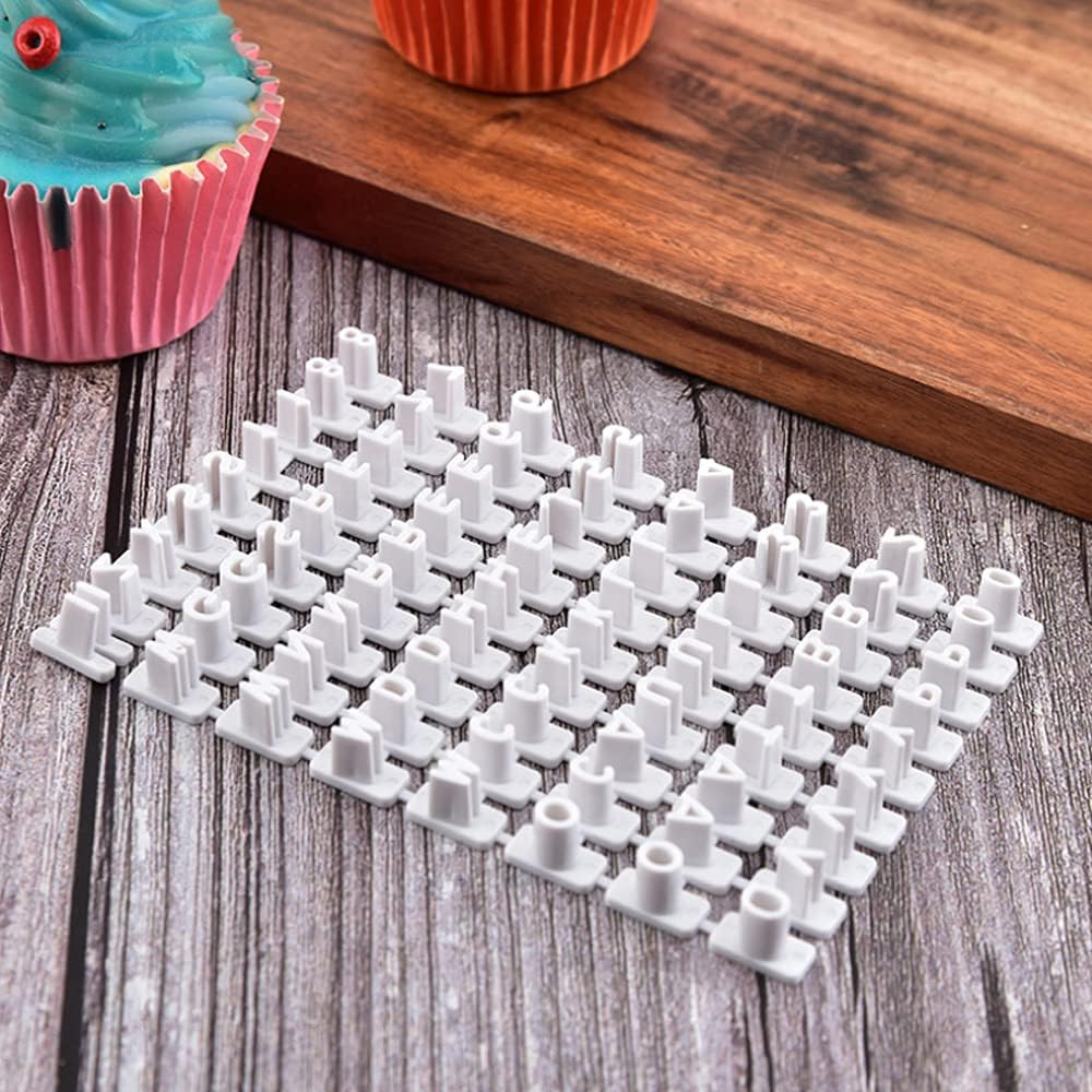 Pack of 72 Alphabet Number Letter Cookie Stamp Set Biscuit Fondant Decorating Baking Impress Mould