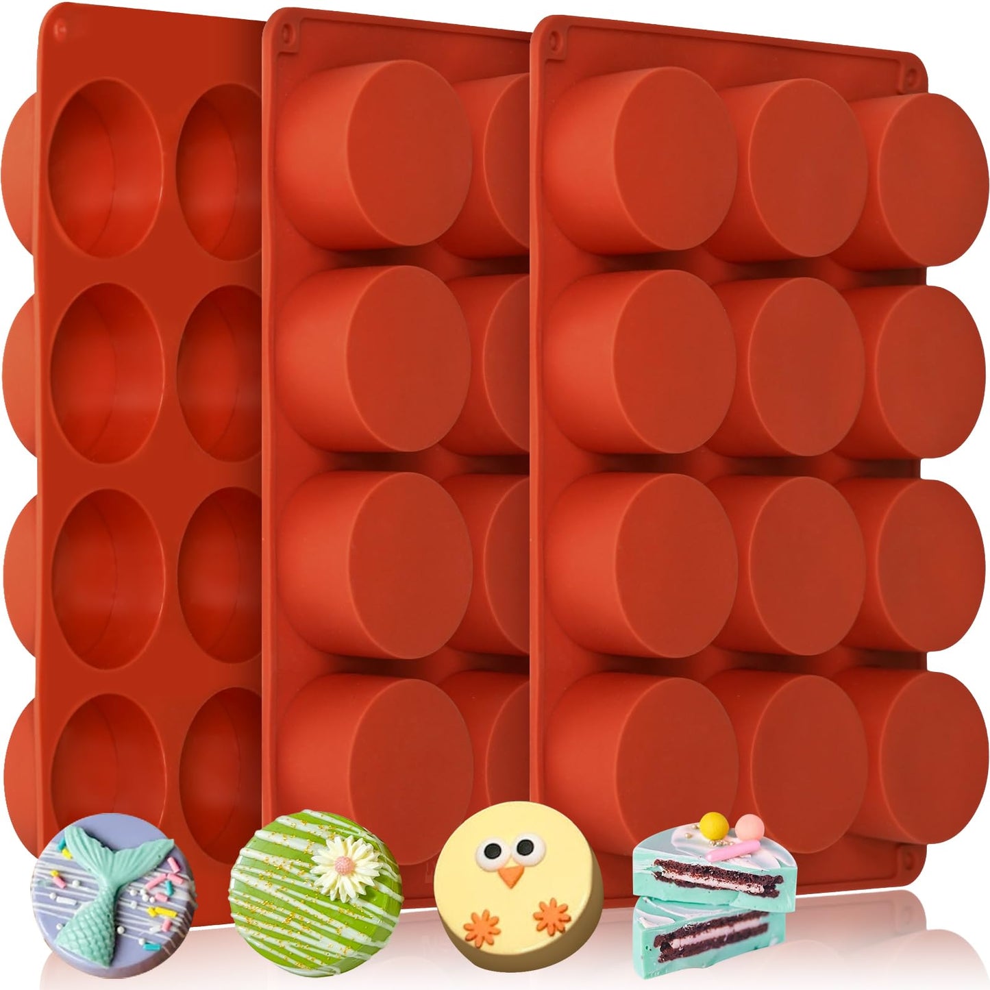 Gummy Bear Molds Silicone Mini Size, Non-Stick Chocolate Candy Gummy Mould for Kid with 2 Droppers Including Dinosaur, Bear, Hearts and Donut Shape 201 Cavities