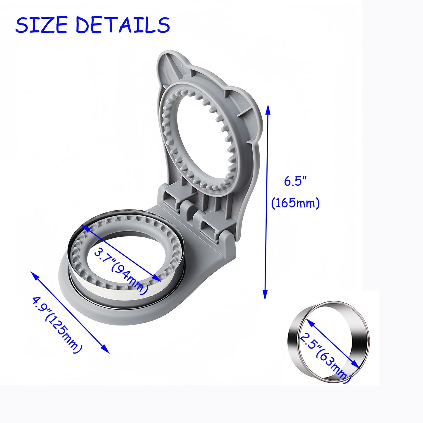 BOSIDETOOL Sandwich Cutter and Sealer, Decruster Sandwich Maker for kids lunch Uncrustable Sandwich Maker,Easy for School Lunchbox and Bento Box Grey