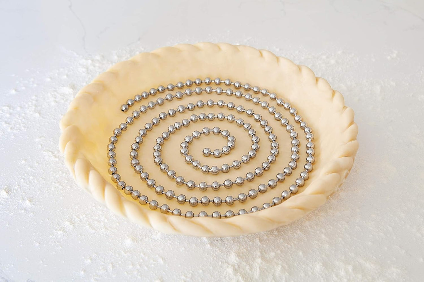 Talisman Designs Stainless Steel | Hold Raw Dough Down | For Flat Pie Crust | Pie Weights for Baking | Baking Beads for Pie Crust | Blind Bake Pie Weights | Pie Crust Weights