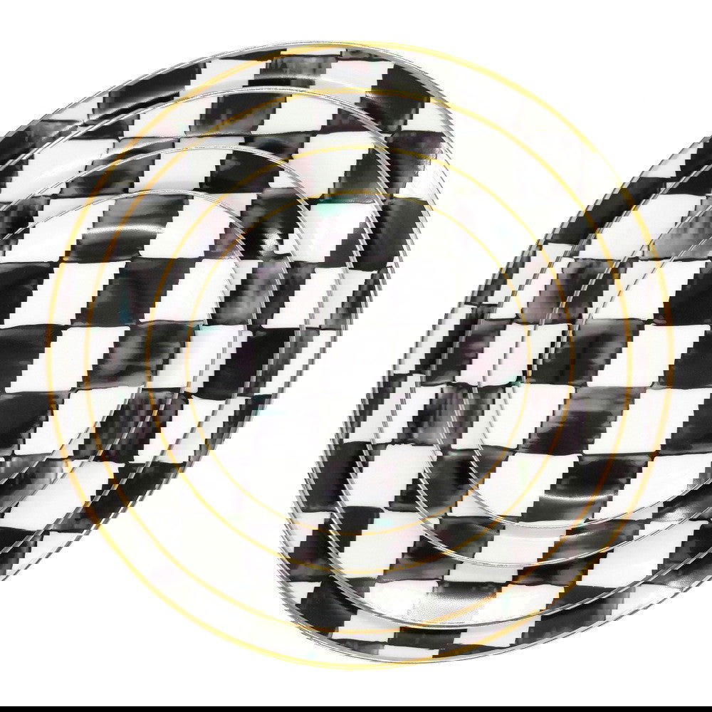Black And White Checkerboard Bone China Tableware - Walfos® Kitchenware