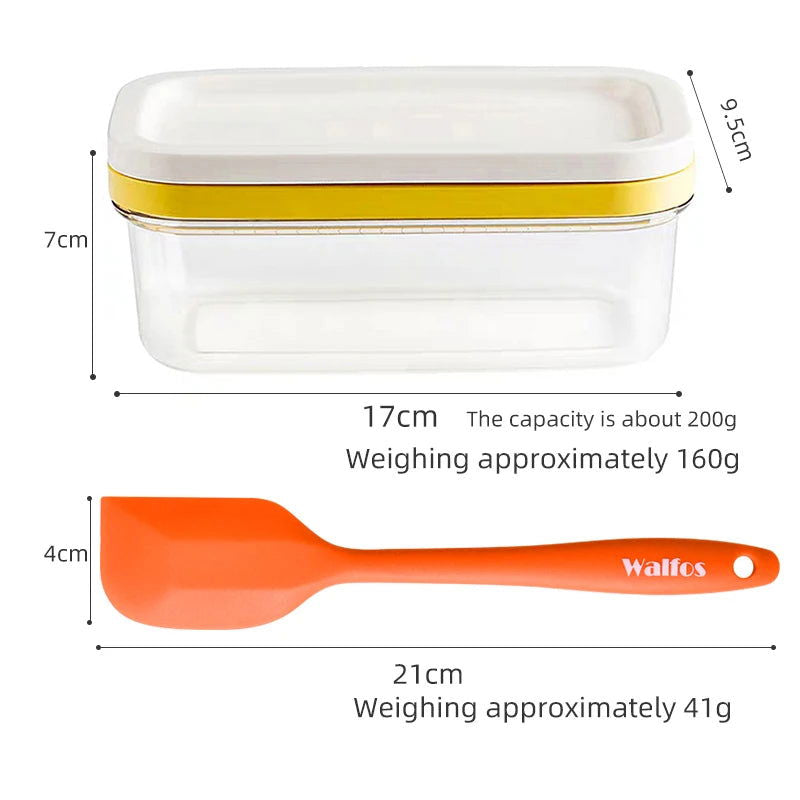 Butter storage box food grade butter cutting and packaging storage box cheese cutting refrigerator sealed and fresh-keeping box - Walfos® Kitchenware