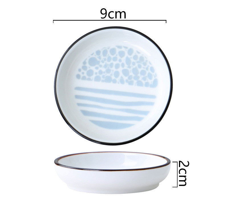 Ceramic Small Dish, Creative Seasoning Dish, Vinegar Dish, Soy Sauce Dish, Household Flavor Dish, Dipping Sauce Small Dish - Walfos® Kitchenware
