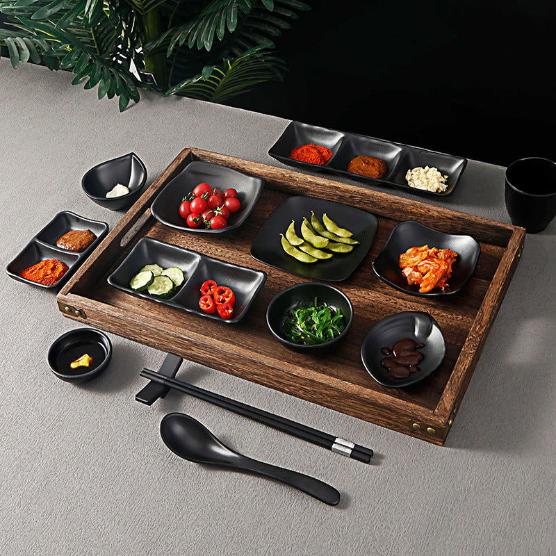 Commercial Melamine Black Sauce Dish - Walfos® Kitchenware