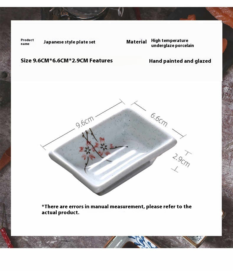 Creative Japanese Rectangular Kitchen Ceramic Sauce Dish - Walfos® Kitchenware