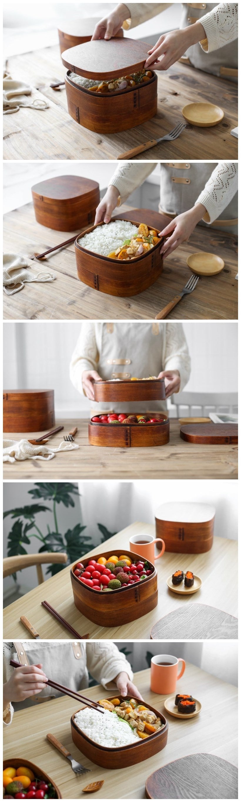 Creative Multi-layer Japanese-style Compartment Bento Box - Walfos® Kitchenware