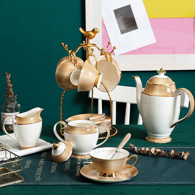 European Bone China Coffee Cup And Saucer Small Luxury - Walfos® Kitchenware