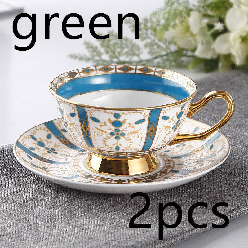 European Small Luxury Coffee Cup Set Bone China Tea Set Ceramic English Phnom Penh Black Tea Cup Flower Tea Cup - Walfos® Kitchenware