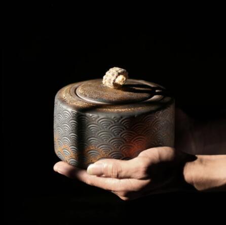 Gilded Ceramic Tea Pot Retro Sealed Pot Kiln - Walfos® Kitchenware