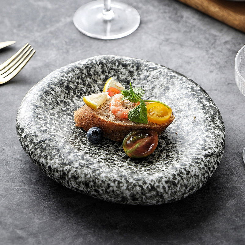 Irregular Ceramic Plate Japanese Creative Dinner Plate - Walfos® Kitchenware