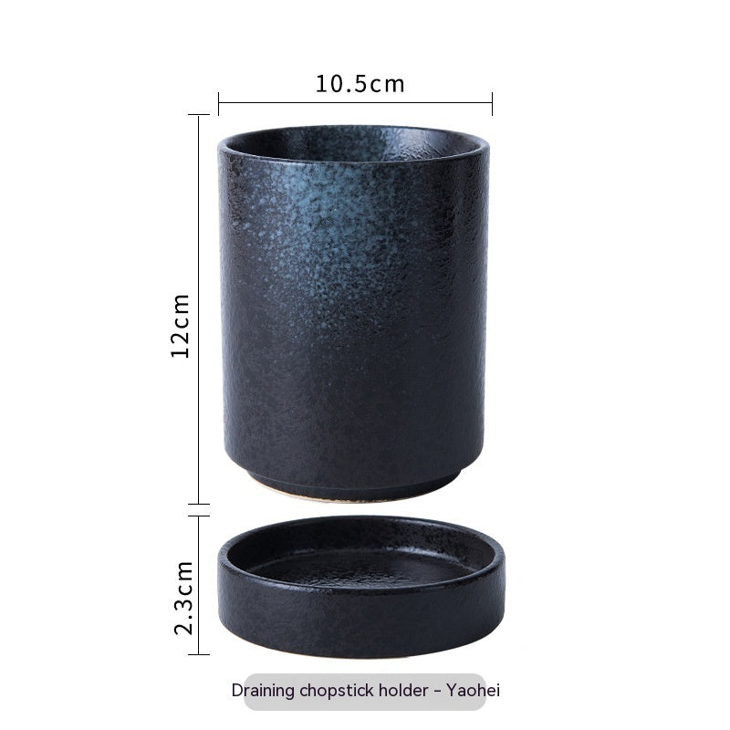 Japanese-style Ceramic Chopsticks Holder Household Tableware Storage Box - Walfos® Kitchenware