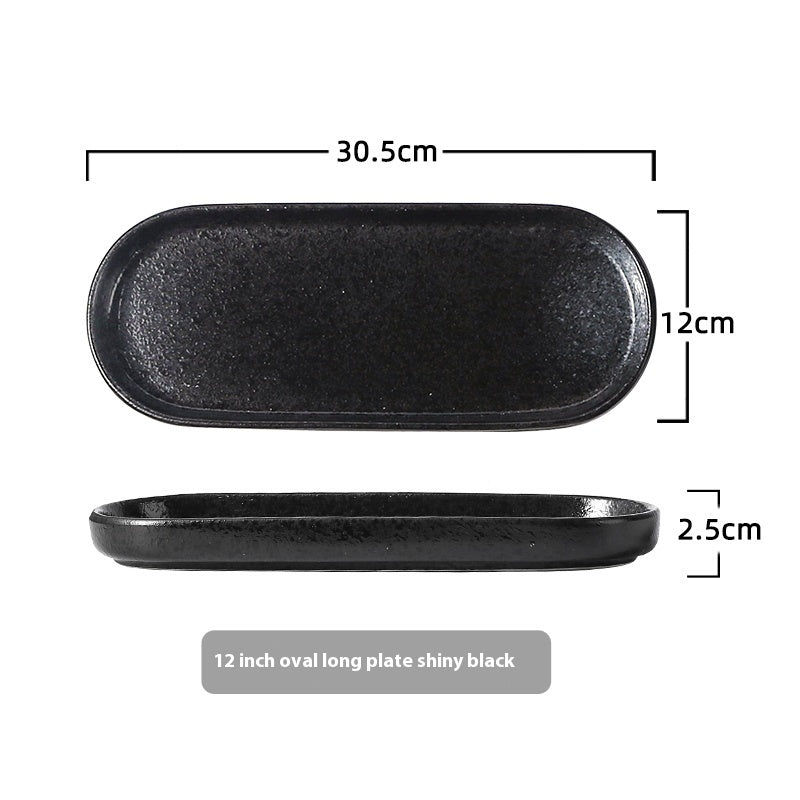 Japanese-style Ceramic Rectangular Western Cuisine Plate Sushi Plate - Walfos® Kitchenware