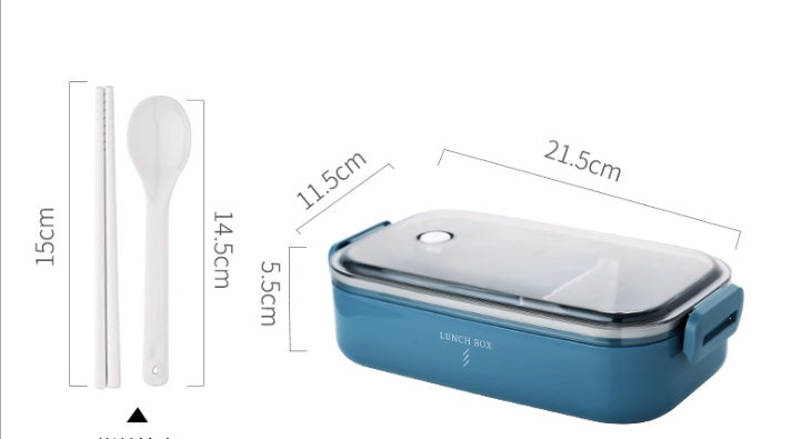 Japanese-style Portable Compartment Lunch Box With Tableware Wheat Straw Sealed Student Lunch Box Set Easy To Clean Salad Bento Box - Walfos® Kitchenware