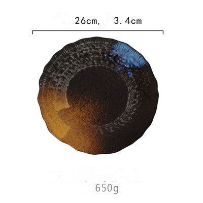 Japanese Ceramic Tableware Hotel Plate Fish Hand Painted Plate - Walfos® Kitchenware