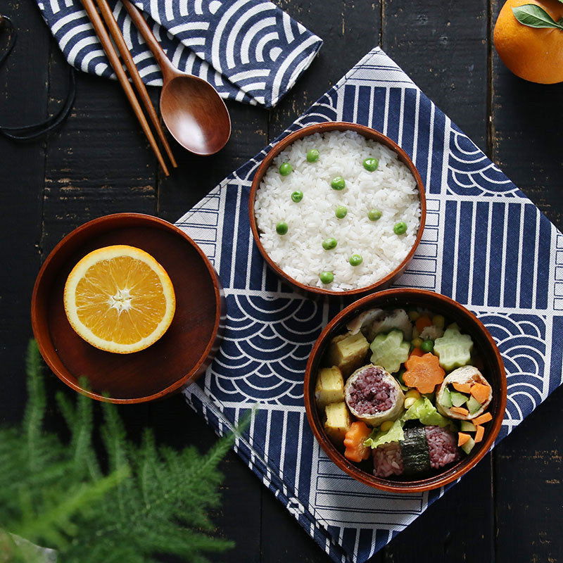 Japanese Style Bento Box Wooden Lunch Box And Style Solid Wood - Walfos® Kitchenware