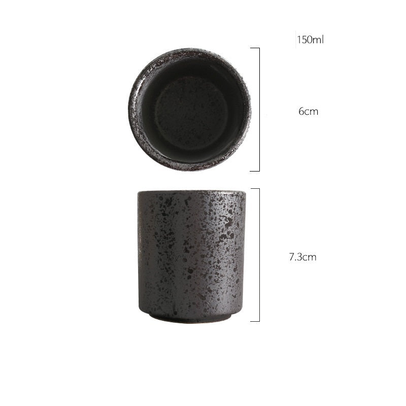 Japanese Style Ceramic Tea Cups Coffee Cups Kiln Pigmented Mugs Creativity Office Teacup Retro Drinkware - Walfos® Kitchenware
