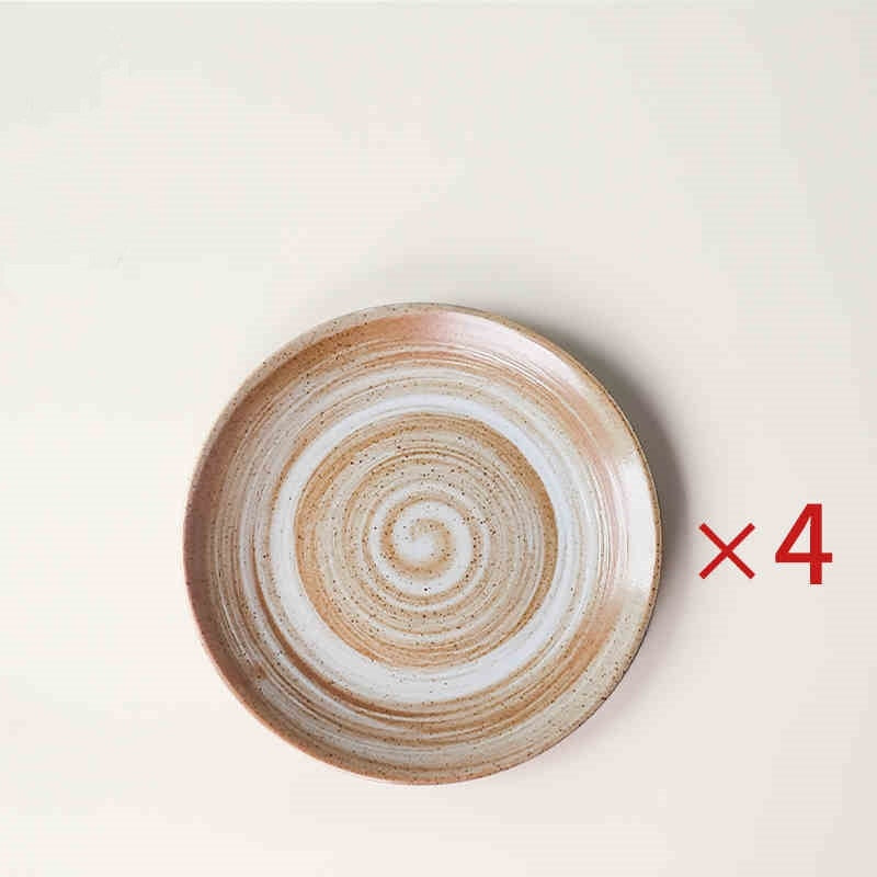 Japanese Style Coarse Pottery Plate Household Plate Steak - Walfos® Kitchenware