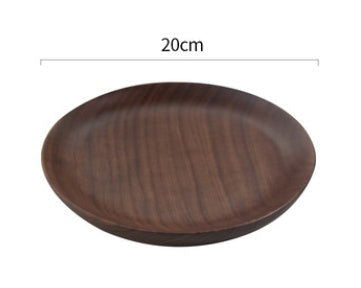 Japanese Style Wooden Plate Black Walnut Breakfast Snack Plate - Walfos® Kitchenware