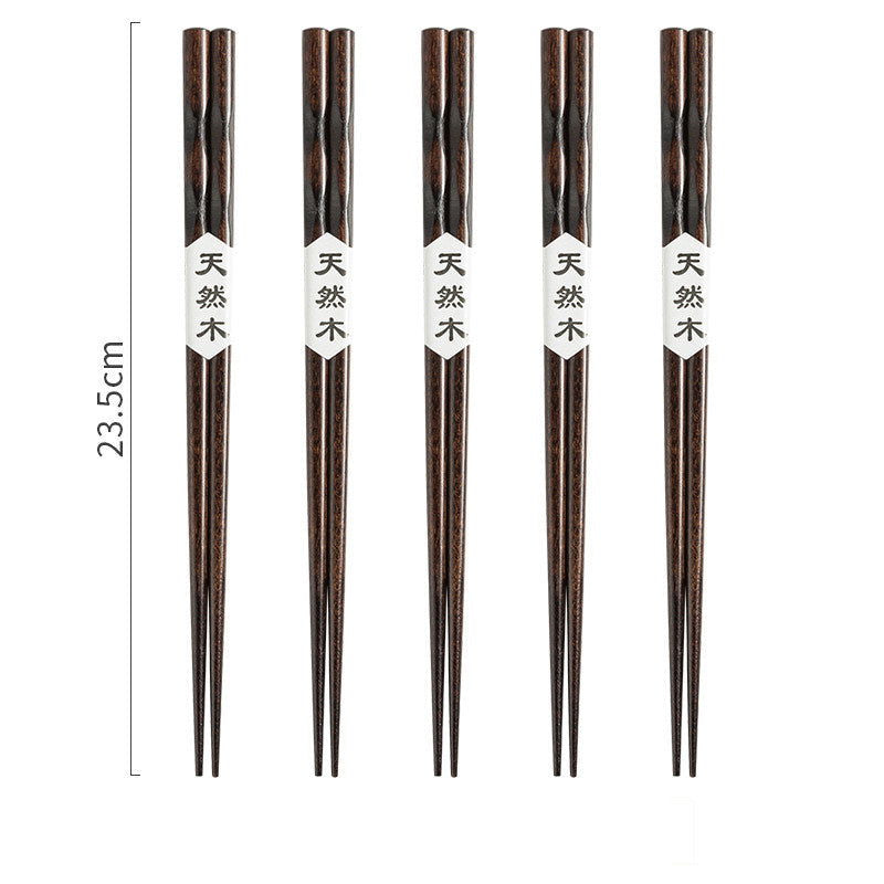 Japanese Style Wooden Pointed Chopsticks Creative Set - Walfos® Kitchenware