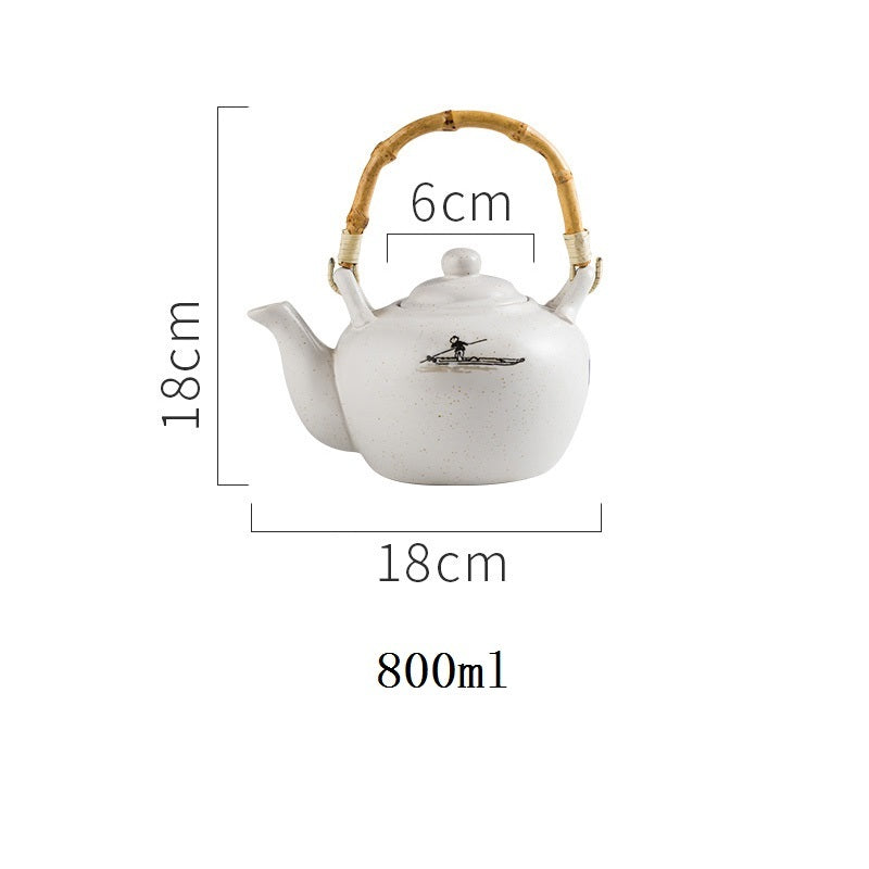Japanese ceramic cup pot set creative small tea cup teapot - Walfos® Kitchenware