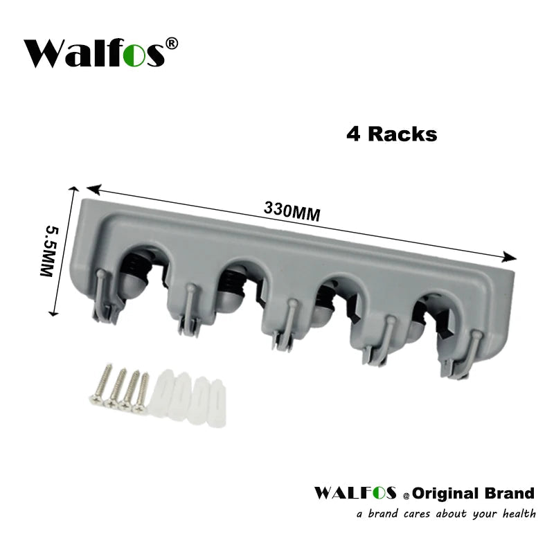 Kitchen Organizer Wall Mounted Kitchen Shelf Storage Holder for Mop Brush Broom Mops Hanger Organizer Too - Walfos® Kitchenware