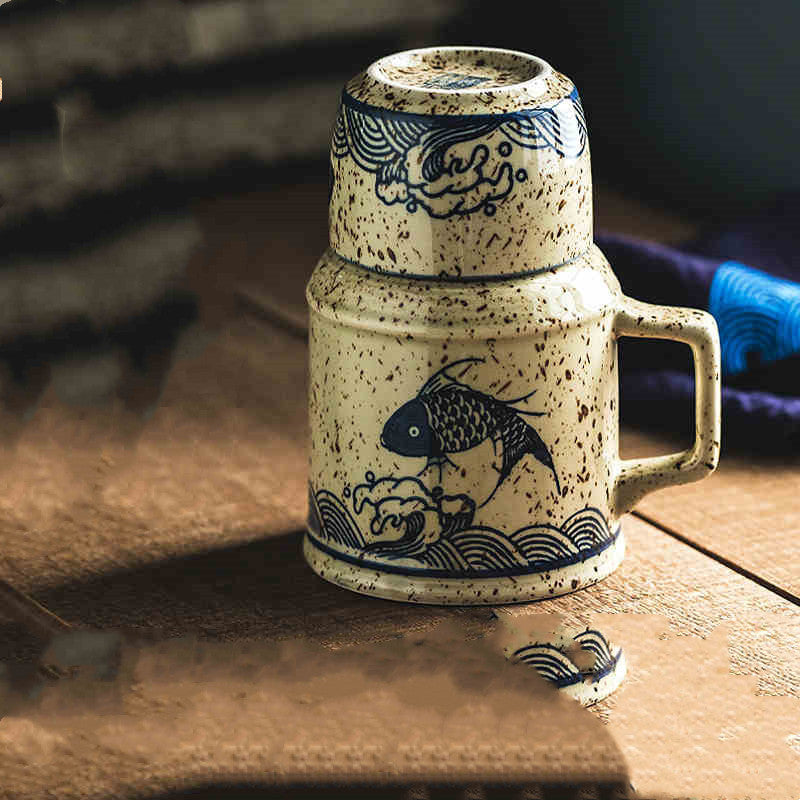 One Pot One Cup Japanese Style Liquor Set Retro Tea Cup - Walfos® Kitchenware