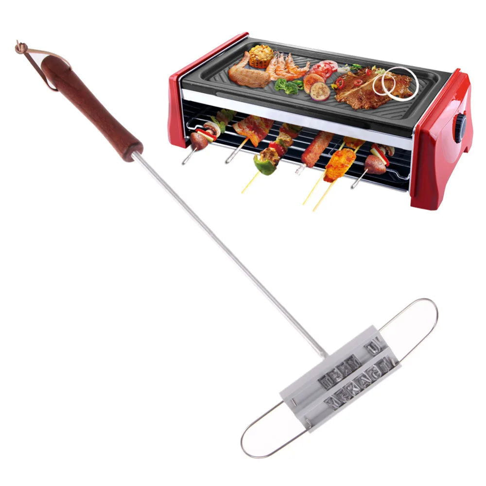 Personality Steak Meat Barbecue BBQ Meat Branding Iron With Changeable Letters BBQ Tool Changeable 55 Letters IC871734 - Walfos® Kitchenware