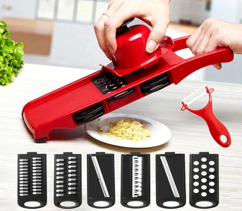 Plastic Vegetable Fruit Slicers & Cutter With Adjustable Stainless Steel Blades Carrot Potato Onion Grater CKC1363 - Walfos® Kitchenware