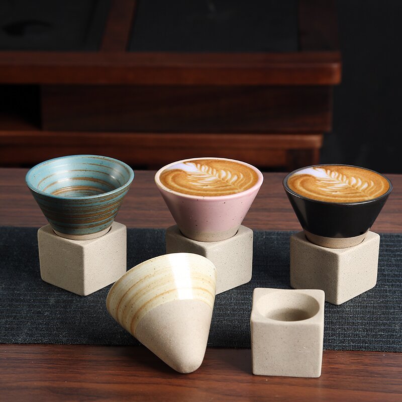 Retro Tea Cup Japanese Coarse Pottery - Walfos® Kitchenware