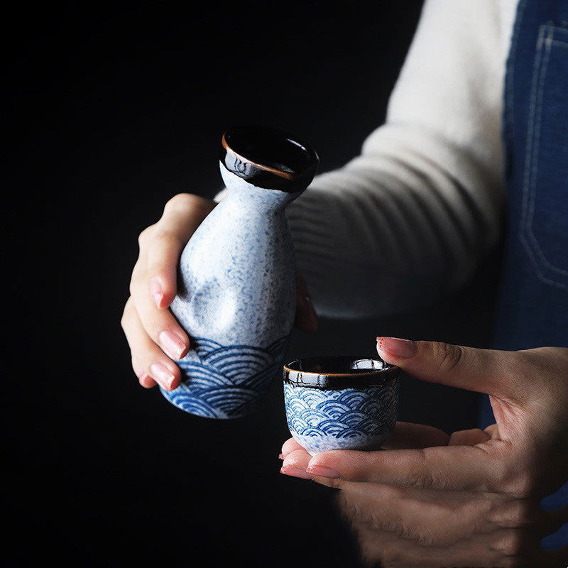 Sake Set Wine Warmer Household Cup Ceramic - Walfos® Kitchenware