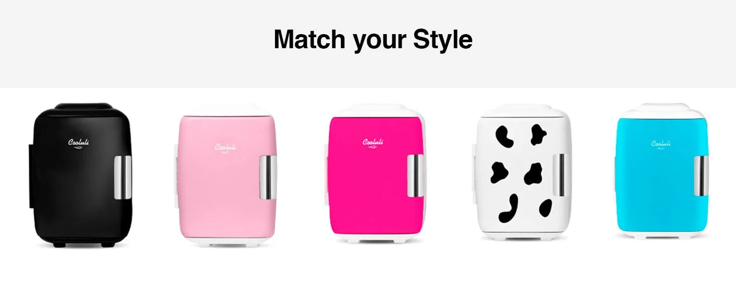 Mini lodówka do sypialni - samochód, biurko i pokój w akademiku, przenośna 4L/6 puszek elektryczna wtyczka chłodziarka i podgrzewacz, mała lodówka