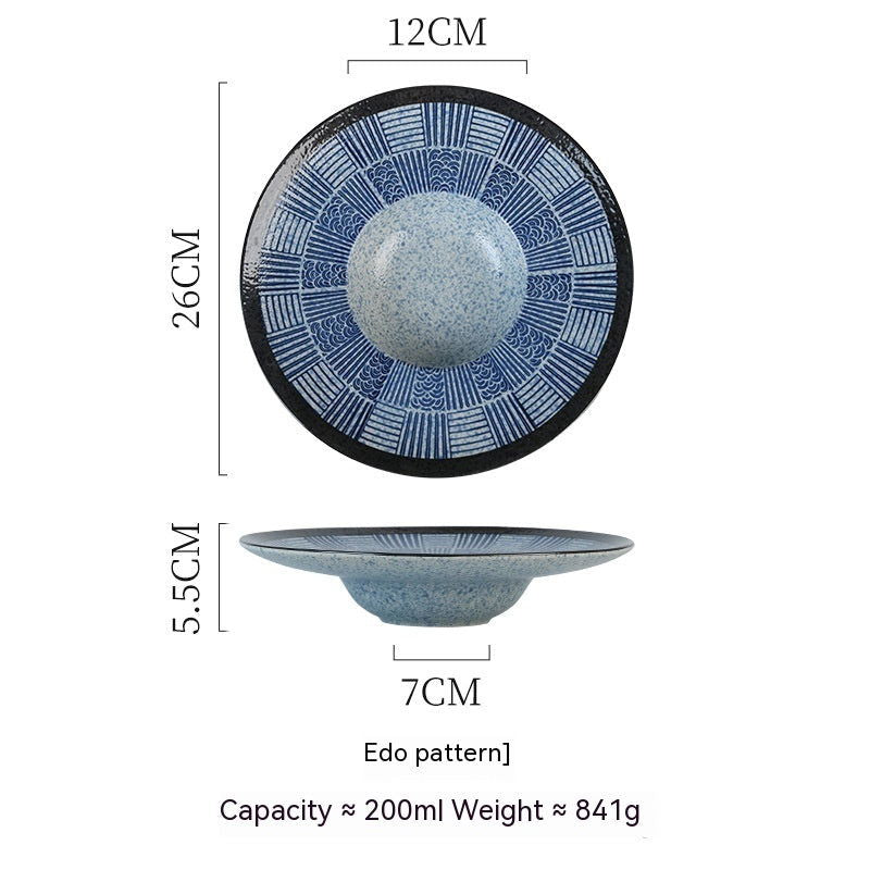 Spaghetti Straw Hat Plate Japanese Retro - Walfos® Kitchenware