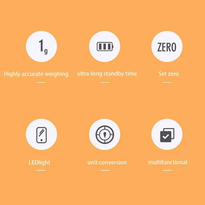 WALFOS 1pc 5kg LED Portable Digital Scale Scales Food Balance Measuring Weight Kitchen Electronic Scales Small Scale For Baking - Walfos® Kitchenware