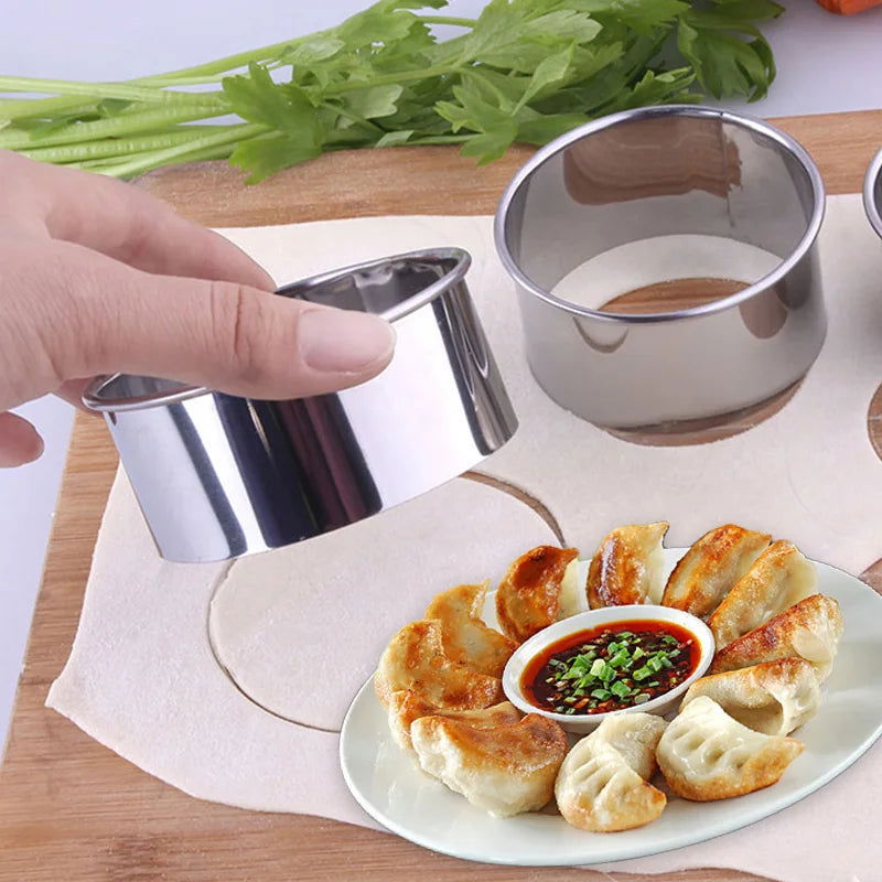 WALFOS 304 Stainless Steel Cutter Dumplings Mould Kitchen Maker Dumpling Skin Device Dough Press Pancake Tools - Walfos® Kitchenware