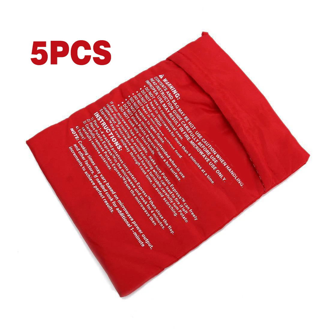 WALFOS 5/10PCS Washable Microwave Potato Bag For Oven Quick Fast Steam Pocket In 4 Minutes Easy Cooking - Walfos® Kitchenware