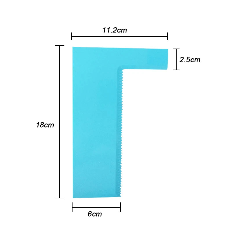 WALFOS Cake Scraper Smoother Fondant Mousse Cream Spatula Edge Smoother Kitchen Cake Pastry Mold Baking Decorating Tools - Walfos® Kitchenware