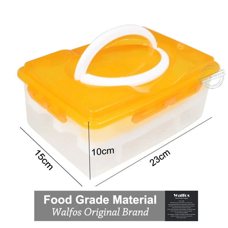WALFOS Egg Rack Holder 24 Grid Egg Box Food Container Organizer Convenient Storage Boxes Double Layer Durable Crisper - Walfos® Kitchenware