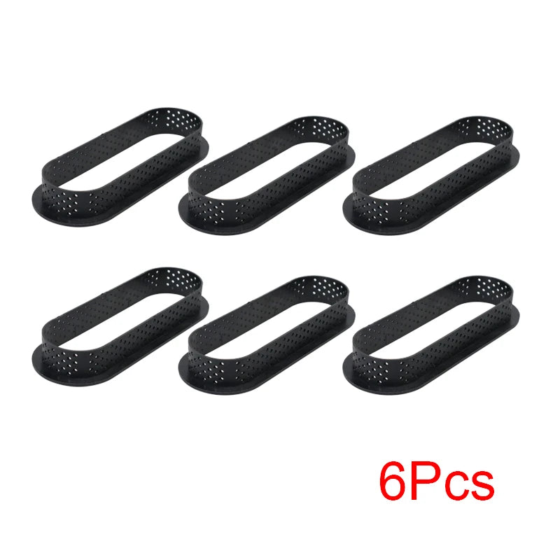 WALFOS Food Grade Circular Tart Ring French Dessert Stainless Steel Perforation Fruit Pie Quiche Cake Mousse Mold Kitchen Bakin - Walfos® Kitchenware