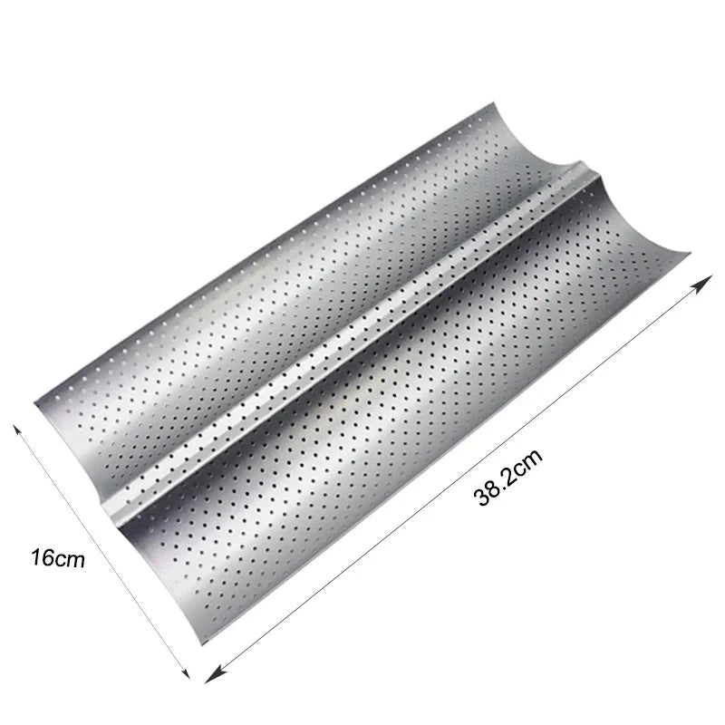 WALFOS French Bread Baking Pan 2/4 Groove Wave Loaves Loaf Bake Mold Non-Stick Bread Pans Baking utensils Tray Pastry Tools - Walfos® Kitchenware
