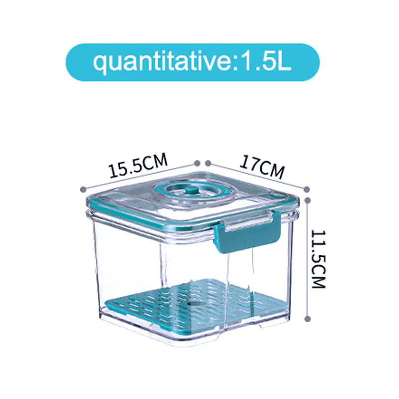 Walfos 1Pcs Manual Mode Rectangle Square Vacuum Container Crisper Different Capacity Vacuum Sealer Kitchen Tool Accessories - Walfos® Kitchenware