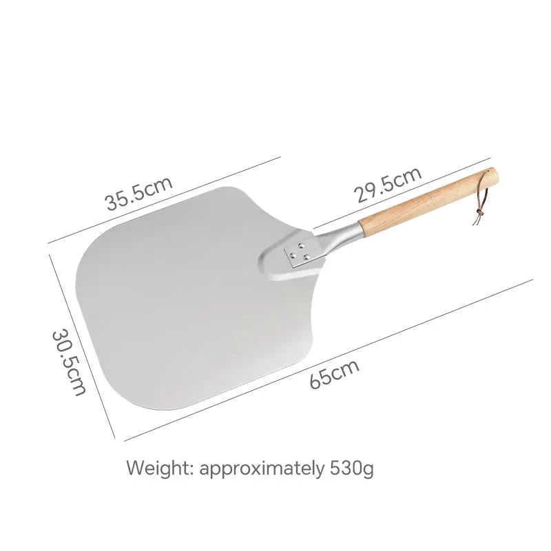 Walfos 1Pcs Stainless Steel Foldable Oak Handle Aluminium Folding Pizza Spatula Pizza Baking Tools Kitchen Gadgets Accessories - Walfos® Kitchenware