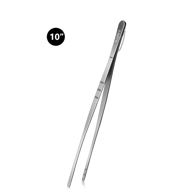 Walfos 1 Piece Stainless Steel Tweezer Barbecue Tong for Cooking Roasting Grabbing Small Objects Dessert BBQ Spaghetti Kitchen - Walfos® Kitchenware