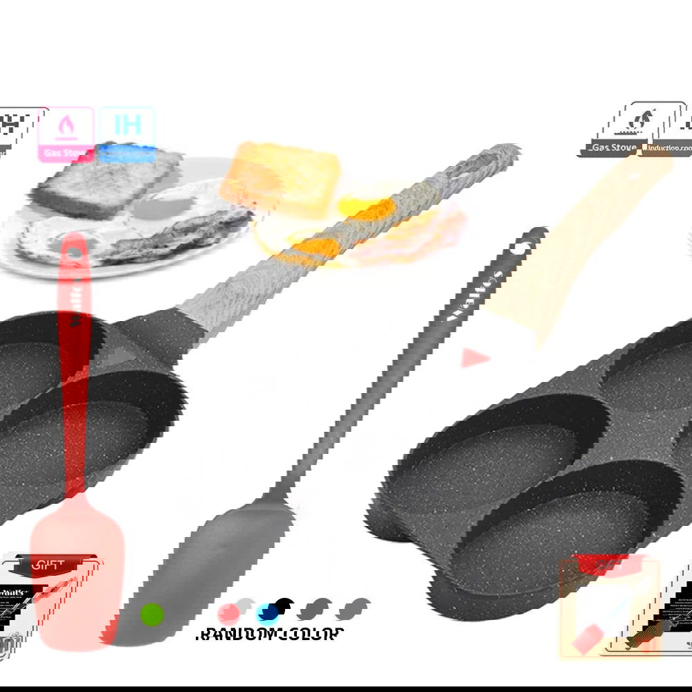 Walfos 2 Hole Frying Pot Pan Thickened Omelet Pan Non-Stick Egg Pancake Steak Pan Cooking Egg Ham Pans Breakfast Maker Cookware - Walfos® Kitchenware