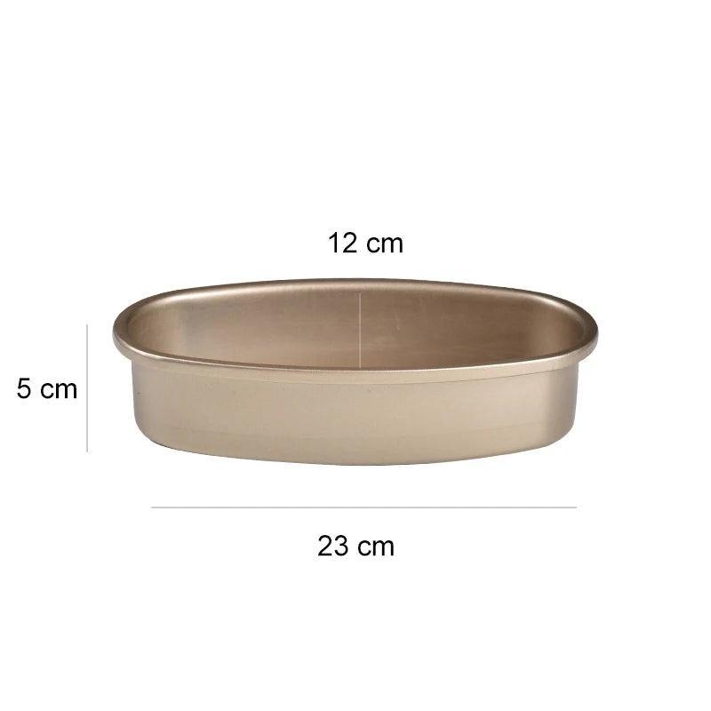 Walfos Bread Baking Mold Oval Baking mold Gold carbon steel non-stick coating household toast box Kitchen Bread Baking Mold - Walfos® Kitchenware