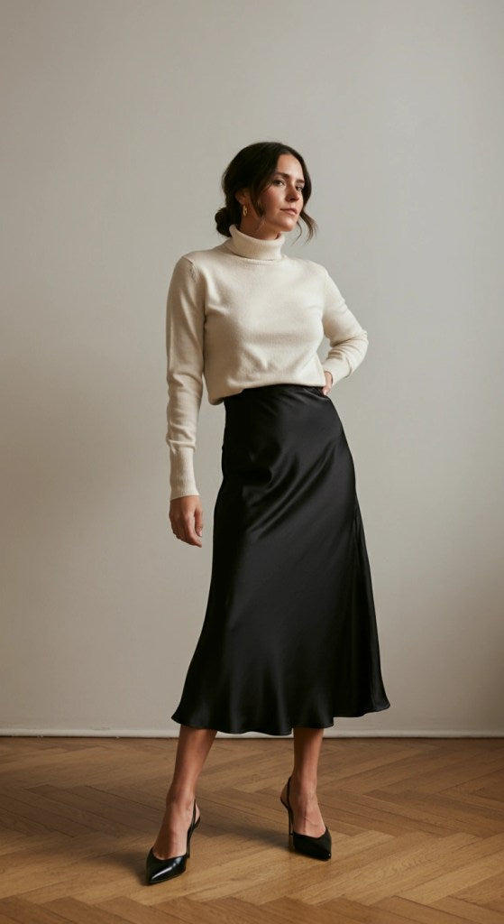 15 Satin Skirt Outfit Ideas for Luxurious Fashion